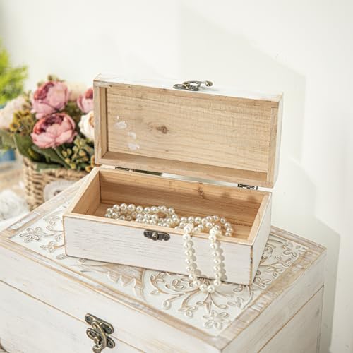 MODE HOME 3 Piece Tree of Life Carved Wooden Keepsake Boxes with Lids, Decorative Storage Boxes for Home decor, Trinket Bo...