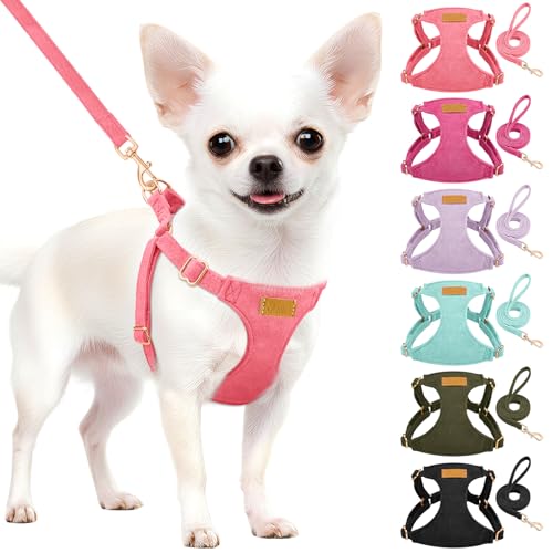 Lukovee No Pull Small Dog Harness with Leash - Lightweight Soft Puppy Vest Harnesses, Adjustable Pet Harnesses for Puppy S...
