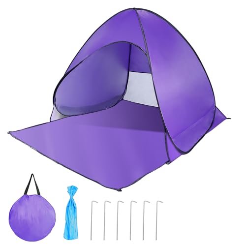 Pop Up Beach Tent, Sun Shelter for 2-3 Person, Sun Shelter with UPF 50+ & Lightweight, Portable Beach Tent Easy Pop Up for...