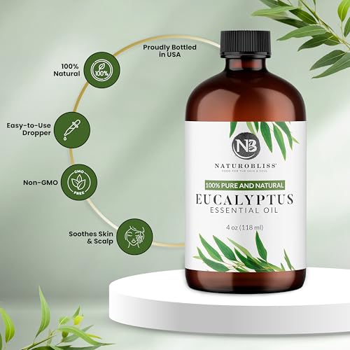 NaturoBliss Essential Oil with Glass Dropper - 100% Pure and Natural - Essential Oils for Diffuser, Aromatherapy, Soap and...