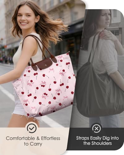 Miss Adola Nylon Tote Bag for Women - Lightweight Foldable Tote Bag with Large Capacity for Travel, Work, Teacher