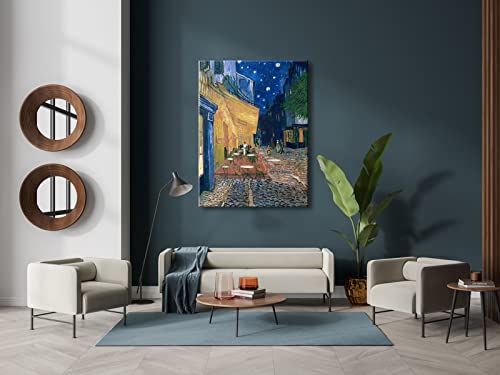 Wieco Art Large Wall Art Canvas Prints of Cafe Terrace at Night Canvas Prints Wall Art by Van Gogh Paintings Reproduction ...