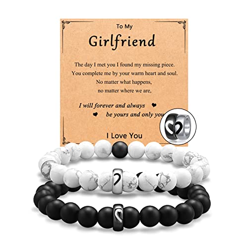 UNGENT THEM Matching Couple Ring Bracelets for Boyfriend Girlfriend Husband Wife Valentines Anniversary Birthday Engagemen...