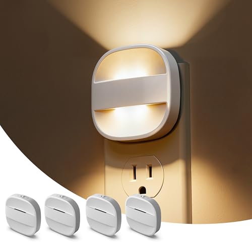 L LOHAS LED Night Lights Plug into Wall, Foldable Night Light with Dusk to Dawn Sensor, 2 Brightness Level, Ideal Nightlig...