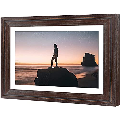 Golden State Art, 13x19 Picture Frame - Displays 11x17 Photo with Mat or 13x19 Without Mat, Wide Moulding Solid Wood Frame...