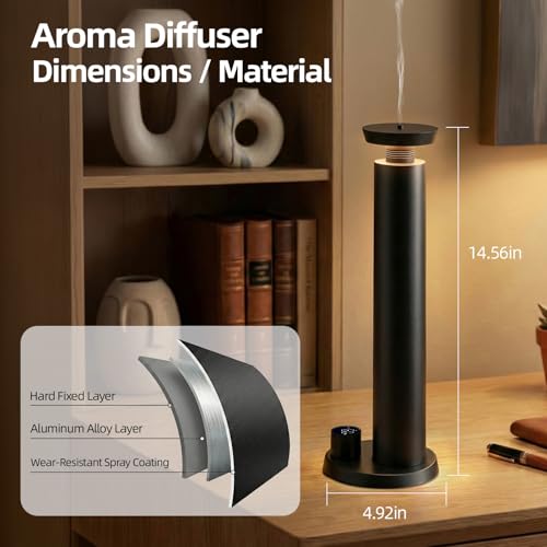 Mubona Waterless Scent Diffuser - Scent Diffuser Oil Machine for Homes, Offices, Hotels - Black - 100ml(3.38 Oz) - Fragran...