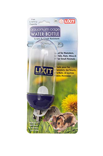 Lixit® Bell Style Aquarium Cage Climbing Resistant Water Bottles for Rats, Hamsters Gerbils, Mice and Other Small Animals...