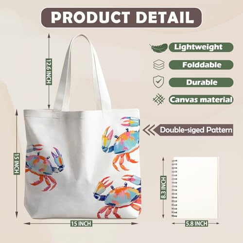 VIIJJUE Tote Bag Gifts for Women, Canvas Aesthetic Reusable Grocery Bags Shopping Bags