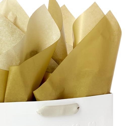 Hallmark Signature Studio 7" Medium Gift Bag with Tissue Paper (Embossed Hearts, White, Pink, Gold) for Valentine's Day, B...