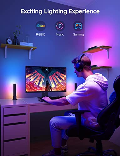 Govee Smart LED Light Bars, Work with Alexa and Google Assistant, RGBICWW WiFi TV Backlights with Scene and Music Modes fo...