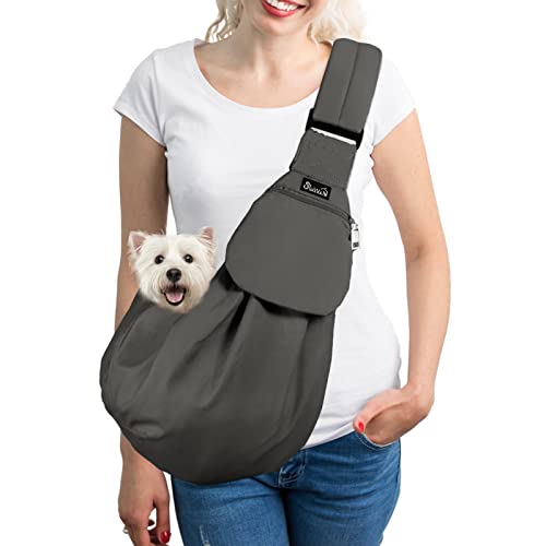 SlowTon Dog Carrier Sling - Thick Padded Shoulder Strap Adjustable Dog Carriers for Small Dogs, Puppy Carrier Purse for Pe...