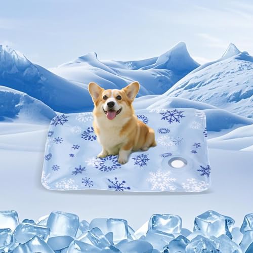 Cooling Mat for Dogs - 2025 Upgraded 20"x16" Washable Pet Cooling Pad for Cats, Non-Slip Kennel Bed for Summer, Portable I...