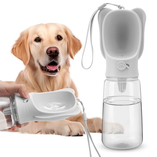 Portable Dogs Water Bottle with Food Storage Container, Leakproof Drinking Water Dispenser Feeder for Outdoor Dog Stuff Ac...