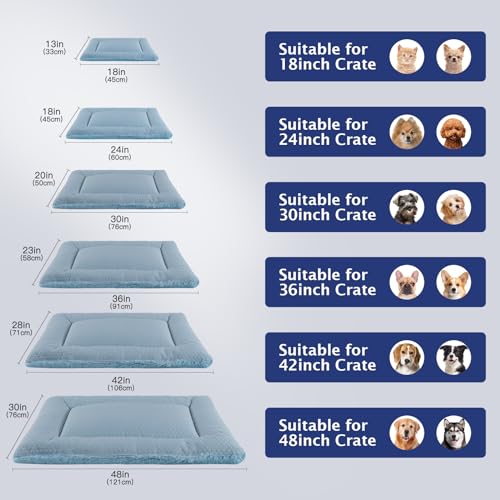 Vetasac Dog Bed Mat, Crate Pad Reversible,Soft Kennel Pad, Washable Dog Crate Mat (Cool and Warm),Pet Sleeping Mattress fo...