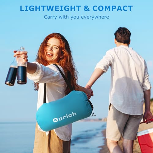 Gorich Portable Beach Tent for 3/4-5/6-7 Person with UPF 50+ UV Protection, Lightweight & Foldable Sun Shelter with 5 Sand...