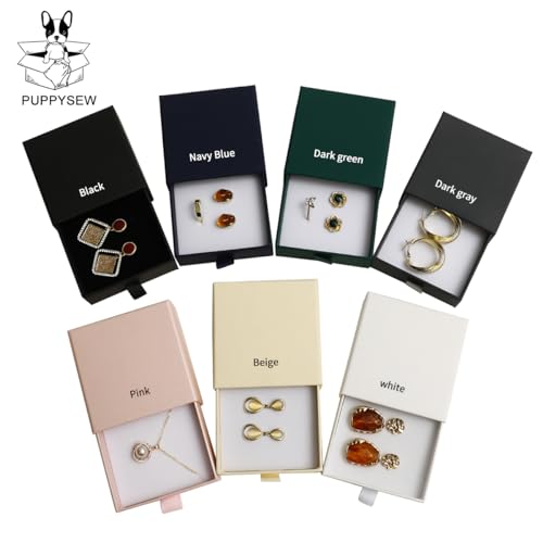 40Pcs Black Small Jewelry Boxes 3.54×3.54×1.26in Cardboard Jewelry Gift Boxes Jewelry Packaging for Small Business for Nec...