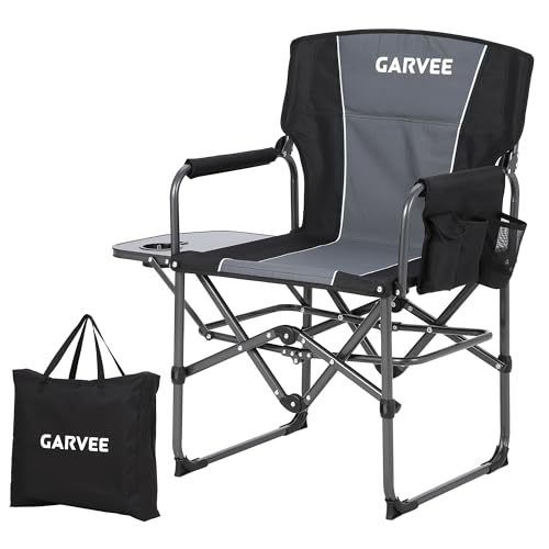 GarveeLife Oversized Directors Camping Chair, Portable Folding Chair for Adults Support 400 lbs, Heavy Duty Lawn Chair wit...
