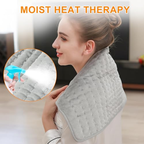 Deepsoon Heating Pad,Electric Heating Pads for Back,Neck,Moist Heating Pad for Abdomen Shoulder Knee Legs,Dry/Moist Heat&A...