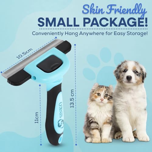 Sinko Deshedding Tool for Dogs & Cats, Pet Grooming Brush, Skin Friendly Deshedding Tool, Dog Brush for Shedding, Effectiv...