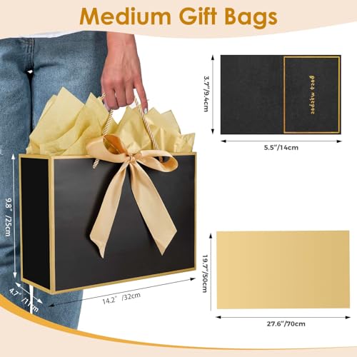 Gfractolux Large Gift Bags for Present, 1 Pcs Gift Bags for Women Men with Tissue Paper and Cards, Gift Bags for Birthday...