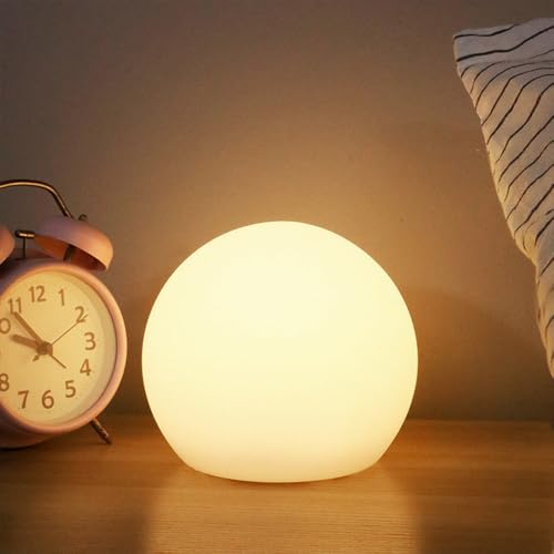 LED Globe Orb Light, 6-in LED Light Ball for Kid, 16 Dimmable Colors & 4 Modes Light Up Ball Mood Lamp w/Remote, Rechargea...