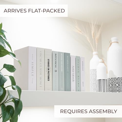 Beautiful Decorative Books - Set of 9 Boxes Enhance Your Coffee Table, Bookshelf or Mantel Shelf Decor - Aesthetic Fake/Fa...