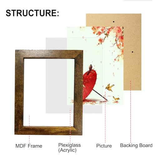 Picture Frame Set 10 pack, Farmhouse Photo Frames, Gallery Wall Frame Collage, with Two 8x10, Four 5x7, Four 4x6 Photo Fra...