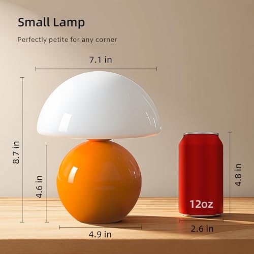 Dawnwake Mushroom Lamp Table Lamp for Bedroom,Desk Bedside Small Lamps for Living Room Night Stands,Mushroom Decor Cute Mi...