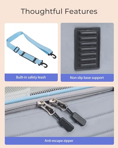 Top-Expandable Pet Carrier: NOBLE DUCK Airline Approved Pet Travel Bag for Cats/Dogs Up to 20 Lbs | Soft-Sided, Multi-Side...