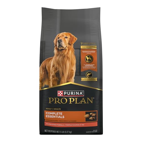 Purina Pro Plan Complete Essentials Shredded Blend Salmon and Rice Dog Food Dry Formula with Probiotics for Dogs - 5 lb. Bag