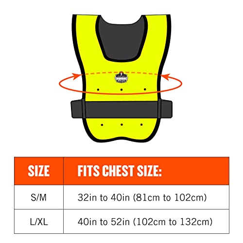 Evaporative Cooling Vest, Wearer Stays Cool and Dry, Breathable Comfort, Pull Over Design, Ergodyne Chill-Its 6687
