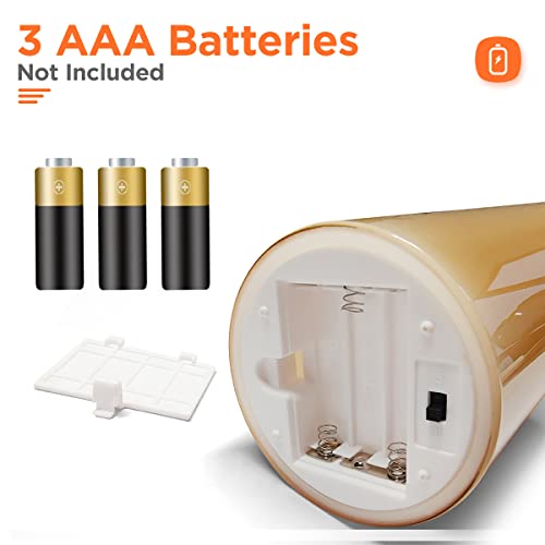 Tyawon Glass Battery Operated LED Flameless Candles with Remote and Timer, Real Wax Candles Warm Color Flickering Light fo...