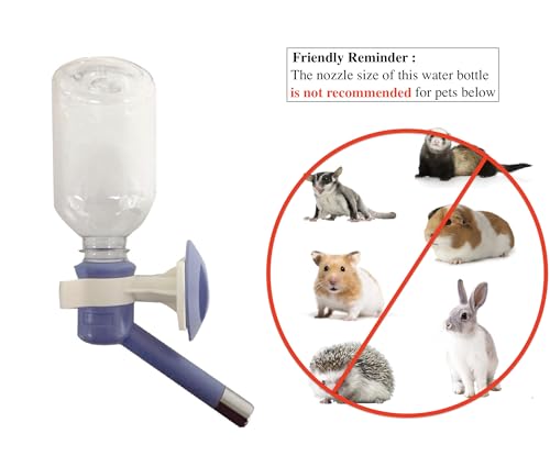 Choco Nose Patented No-Drip Dog Water Bottle/Feeder for Dogs/Cats and Other Small-Medium Sized Animals - for Cages, Crates...