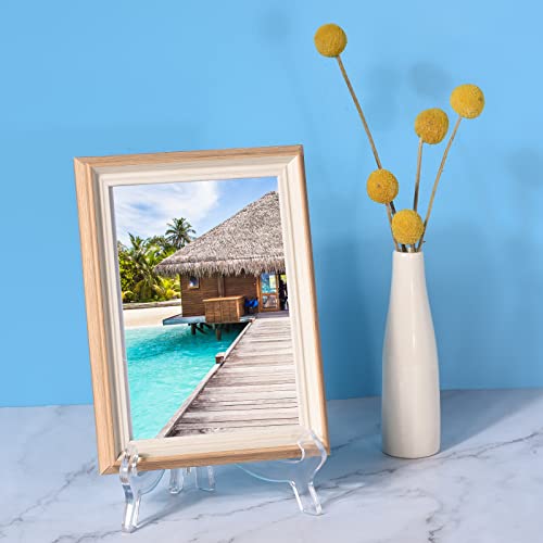 uxcell 2pcs 9.8" Acrylic Easel Stand, Folding Display Plate Holder Clear for Decorative Picture Frame