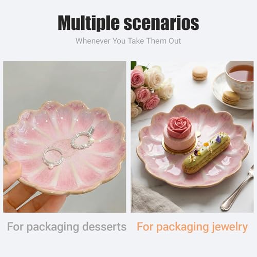 Room Decor Jewelry Ring Tray-Organizer Dish for Rings, Necklaces, and Accessories, Elegant Vanity Tray for Home