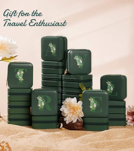 Enthralite Travel Jewelry Box for Gift: Traveling Jewelry Case for Girls Women - Mini Organizer for Necklaces Earrings Gre...