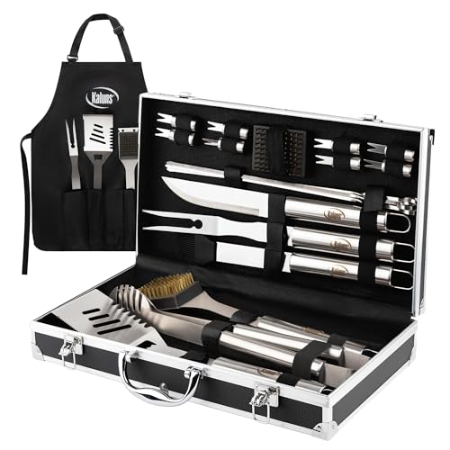 Kaluns Grilling Accessories, Dad Gifts for Fathers Day, Mothers Day Grilling Gifts, Heavy Duty Stainless Steel BBQ Tool Se...