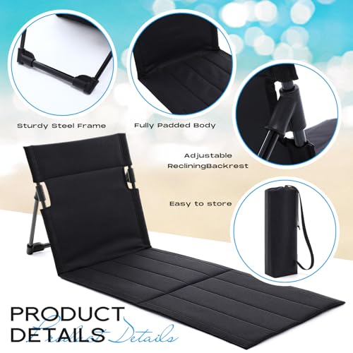 Klyyo Clyro 2 Pcs Foldable Beach Pool Chairs Portable Folding Adjustable Sun Chairs Poolside Seat for Edge of Pool for Bea...