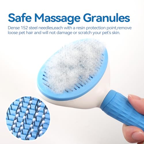 FOR-HI Dog & Cat Brush,Pet Grooming Kit 4PCS- Dog Brush for Shedding| A Pair Pet Hair Removal Gloves| Metal Comb for dog.R...