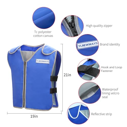 YLNEWWAYS Cooling Vest for Men&Women, Ice Reflective Vest with 24 PCS Ice Packs, Cool Jacket for Hot Weather with Pockets,...