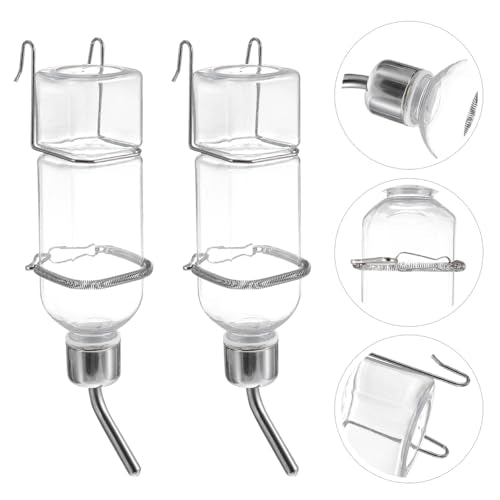 2Pcs 350ml Guinea Pig Water Bottle No Drip Bunny Dispenser for Cage Hamster Drinking Feeder Rodent Chinchilla Pet Supply