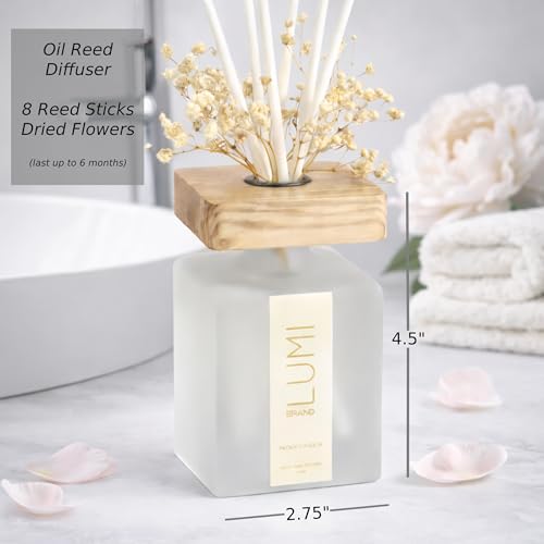 Luxury Aroma Gift Set | Peony Garden - Reed Diffuser (200ml), Wood Wick Soy Candle (200g), Room Spray (50ml) | Includes Dr...