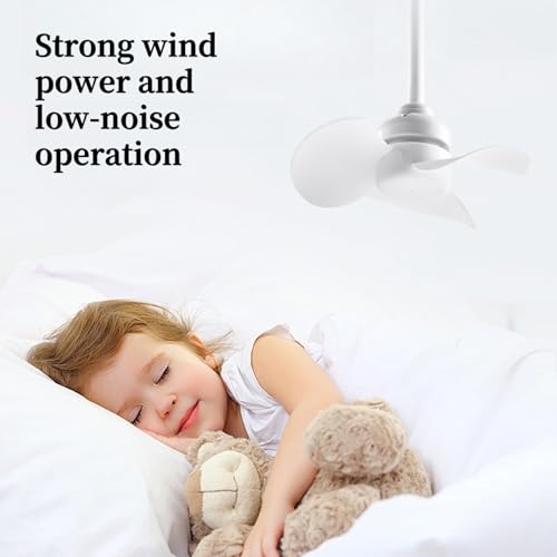 IUEQSEOG E27 Socket Fan Kit with Plug Adapter – Mini Quiet Electric Fan with Flexible Gooseneck Plug and Light Bulb Base, ...