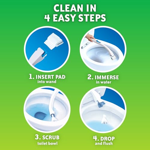 Scrubbing Bubbles Flushable Toilet Bowl Wand Cleaner Refills, Fresh Brush Cleaner Toilet Refill Pads, Removes Limescale & ...