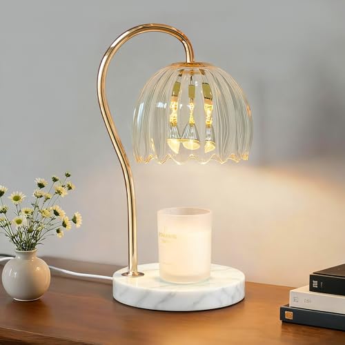 TUOTGOYEZ Candle Warmer Lamp with Timer, Electric Candle Warmer with 2 Bulbs for Scented Candles, Dimmable Wax Melt Warmer...