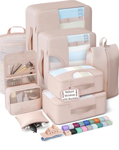 Veken 8 Set Packing Cubes, Cruise Ship Travel Essentials Accessories for Beach Vacation, Personalized Gifts for Women Mom ...