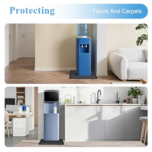 Water Cooler Drip Pan, Prevent Water Leakage and Protect Floor & Carpet, 19.7''x19.7'' Under Water Cooler Mat, Non-Slip Le...