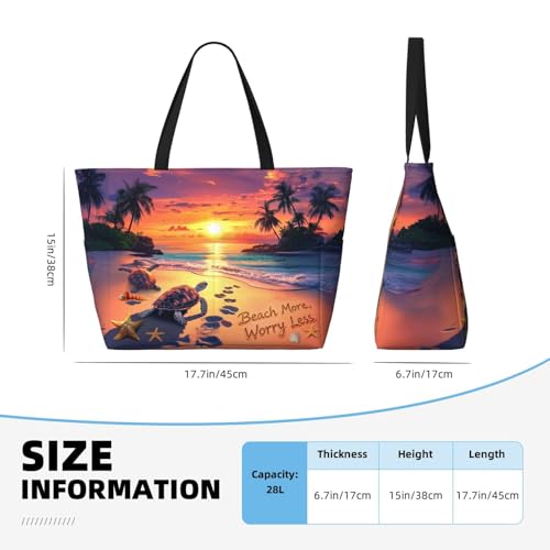 TREKTOTS Beach Bag for Women, Large Waterproof Sandproof Tote with Zipper, Foldable Lightweight Swim Bag for Beach Pool Gym