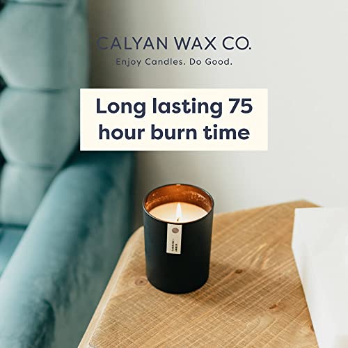 Calyan Wax Co. Aspen & Fog Scented Candle - 75 Hour Burn - Luxury Non Toxic Soy Wax Candles - Long Lasting Black Tumbler J...