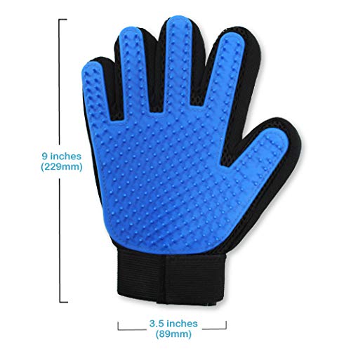 Pets First Dog Grooming Gloves Best Professional Deshedding, Brushing, Cleaning Mitt Tool for Small, Medium or Large Dogs...